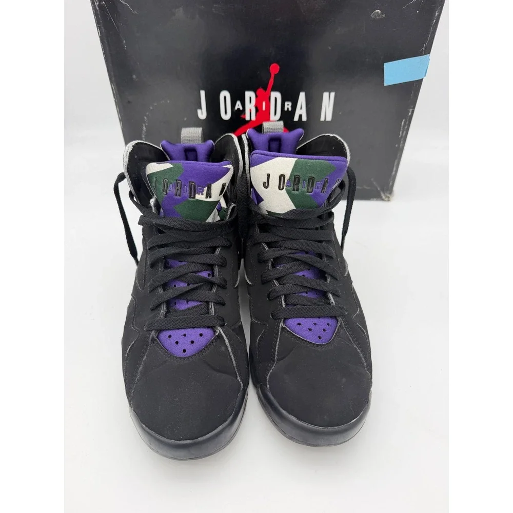 Air Jordan 7 Retro Ray Allen Bucks Black Purple Fir 304775-053 Mens 8.5 OG Box